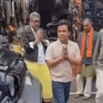 उत्तराखंड के जागेश्वर और डोल आश्रम पहुंचे अभिनेता राजपाल यादव:पारंपरिक भगवा वस्त्र में आए नजर, धाम के धार्मिक महत्व की सराहना की